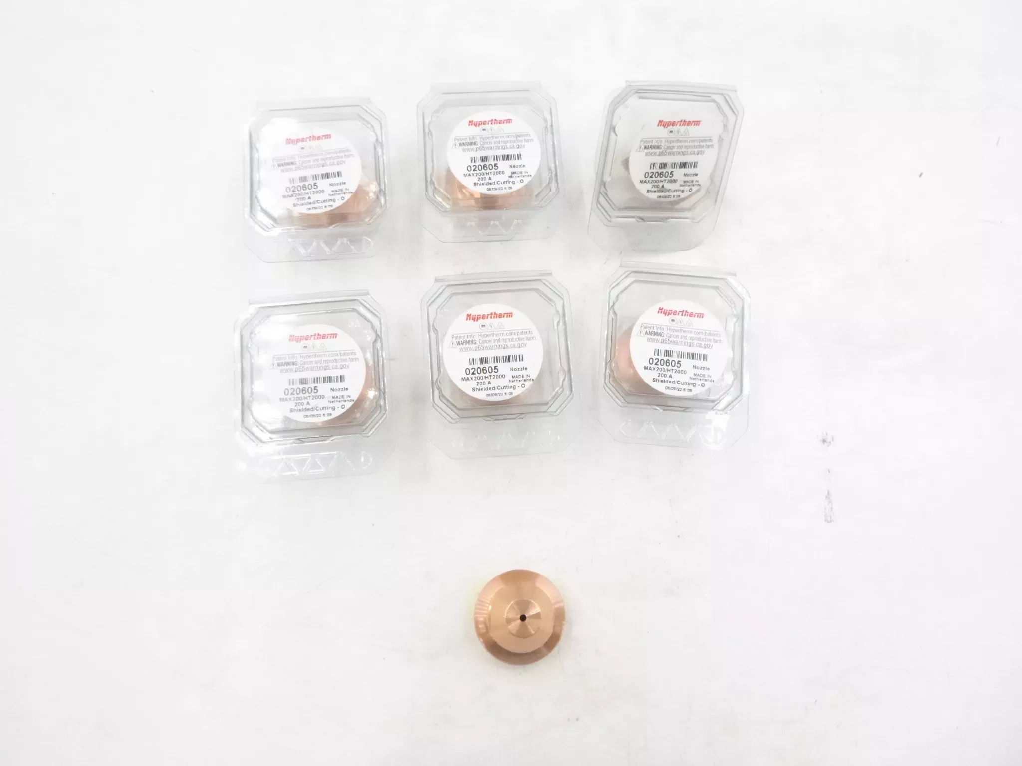 7 Pack Hypertherm Oxygen O2 .082 200A Plasma Tip Nozzle 020605
