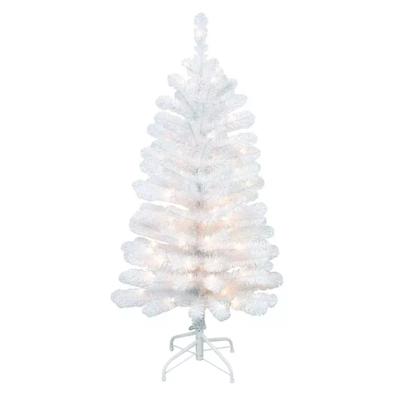 (A13) Pre-Lit White Tree, 4'