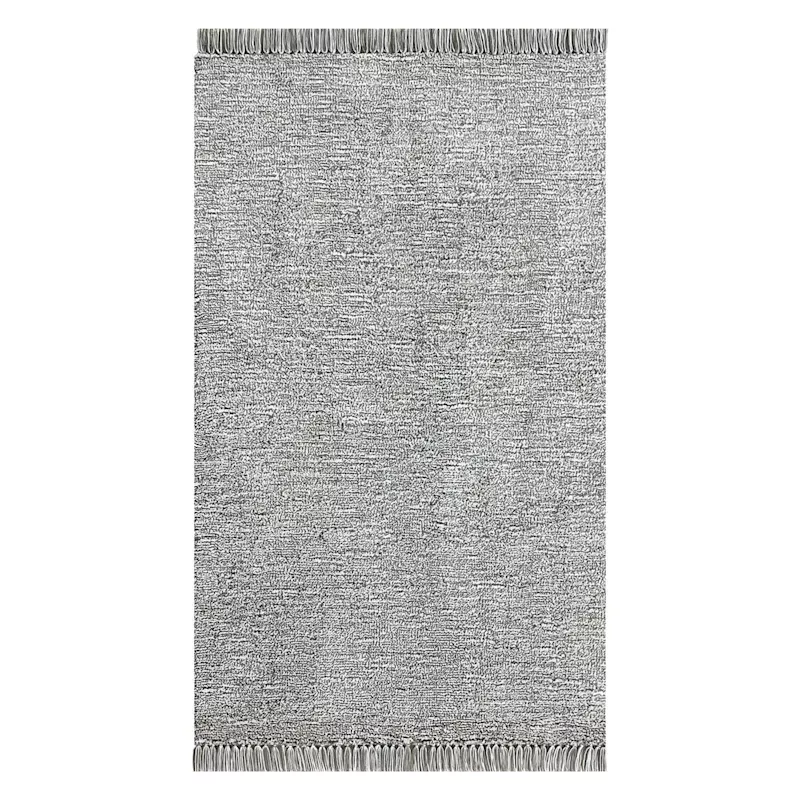 (A484) Breton Grey Tufted Accent Rug, 3x5