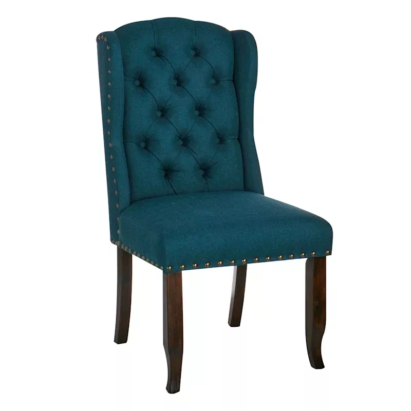 Aahmad Winged Dining Chair, Navy