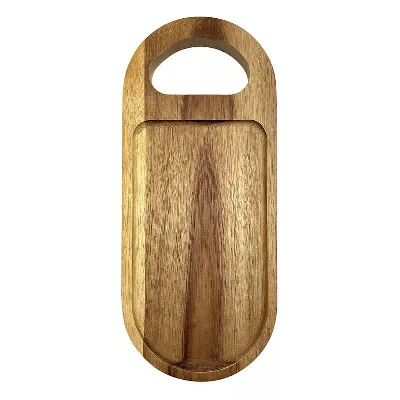 Acacia Wood Rectangle Serving Board, 13.75"