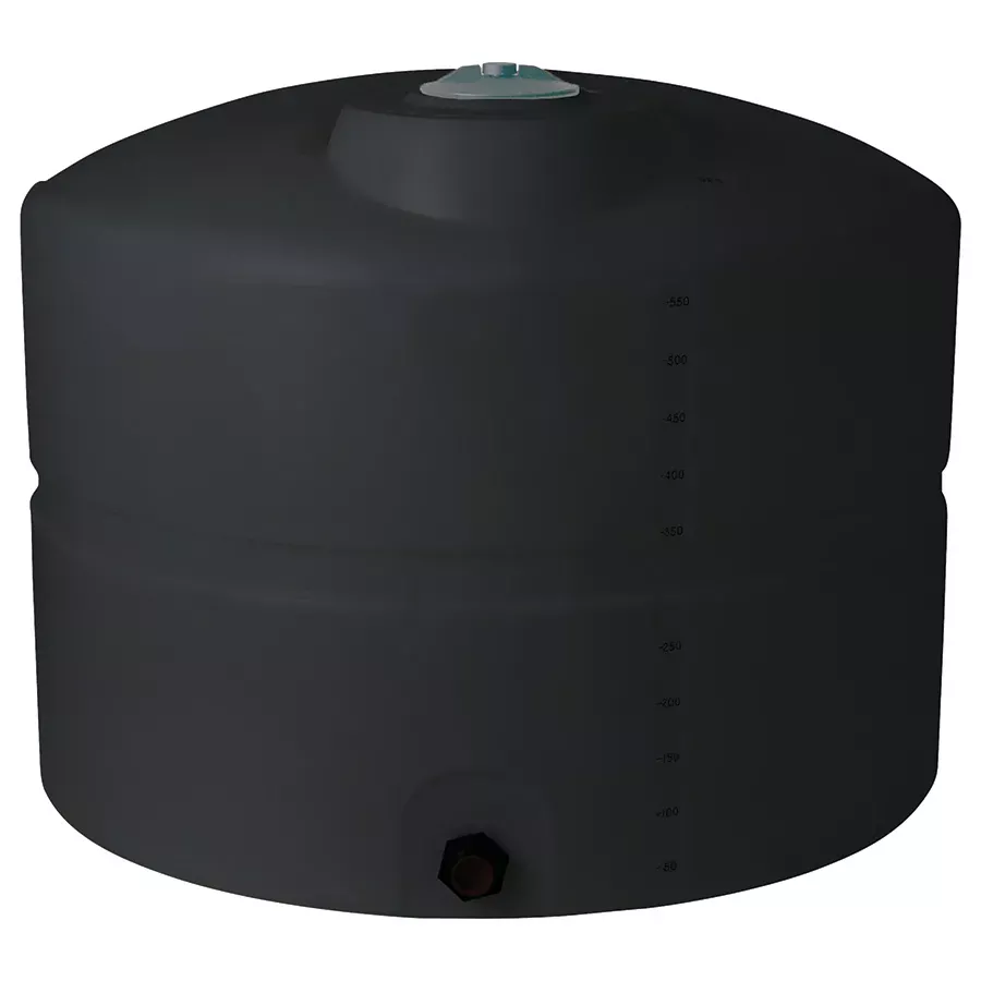 Ace Roto Mold Vertical Plastic Storage Tank - Black - 625 gal