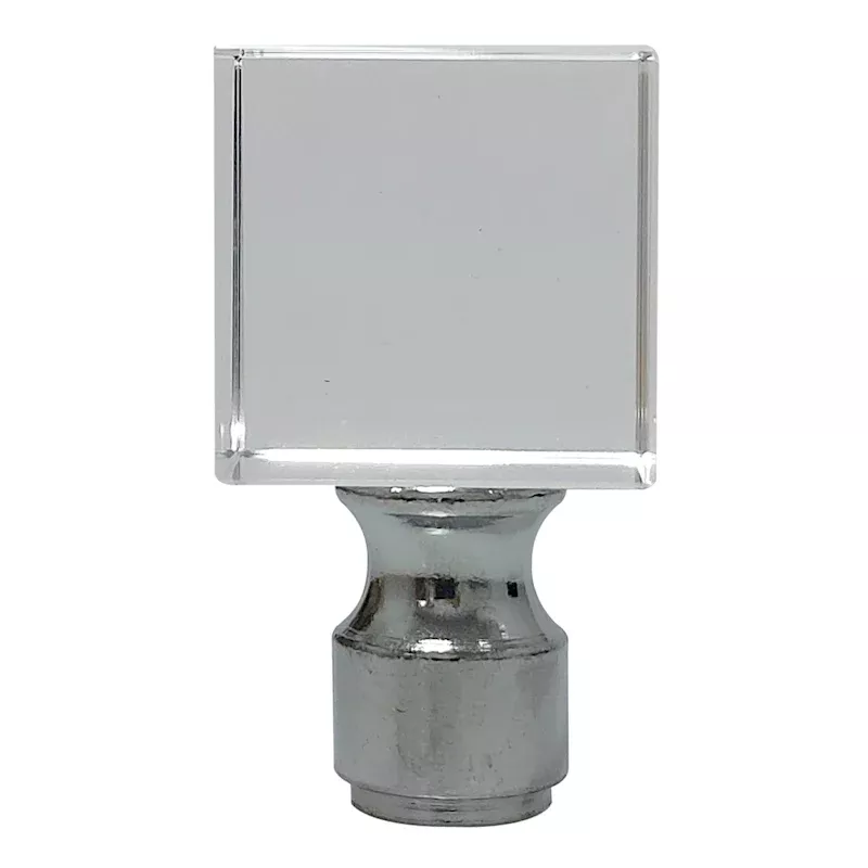 Acrylic & Chrome Square Lamp Finial