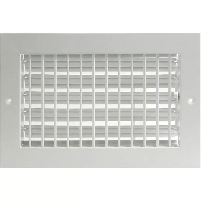 Adjustable AIR Supply Diffuser – HVAC Vent Cover Sidewall or Ceiling Adjustable AIR Supply Diffuser – HVAC Vent Cover Sidewall or Ceiling – Grille Register – High Airflow (12w X 6h, White)