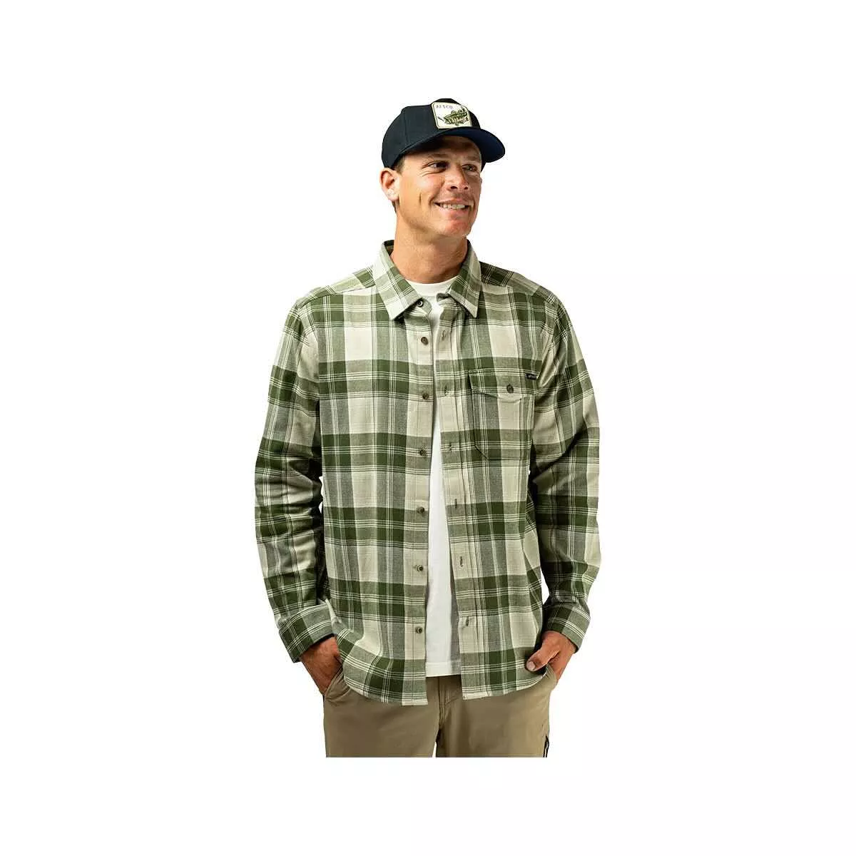 AFTCO Men's Lager Long Sleeve Flannel Shirt