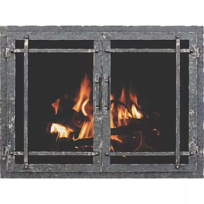 Aged Iron Fireplace Door By Stoll