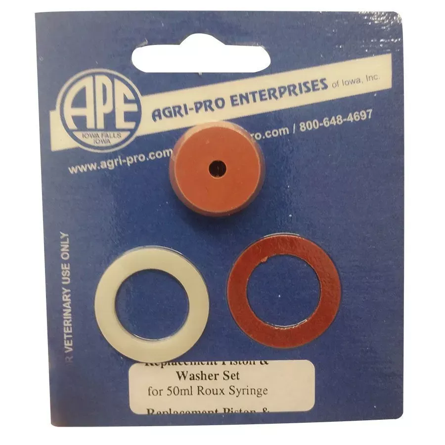 Agri-Pro Washer/Piston Set for APE 50CC Roux Syringe