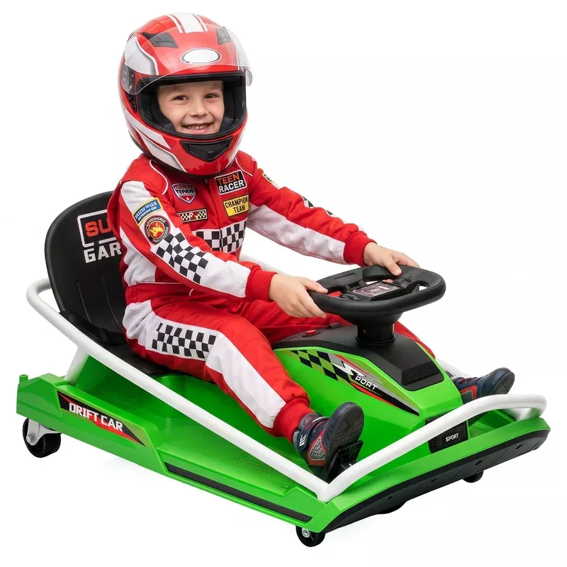 AIYAPLAY 24v Electric Go Kart For Kids With Drift Mode Soft Start