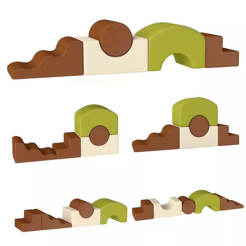 AIYAPLAY Toddlers Climbing Toys 5-piece Foam Climbing Blocks For Crawling