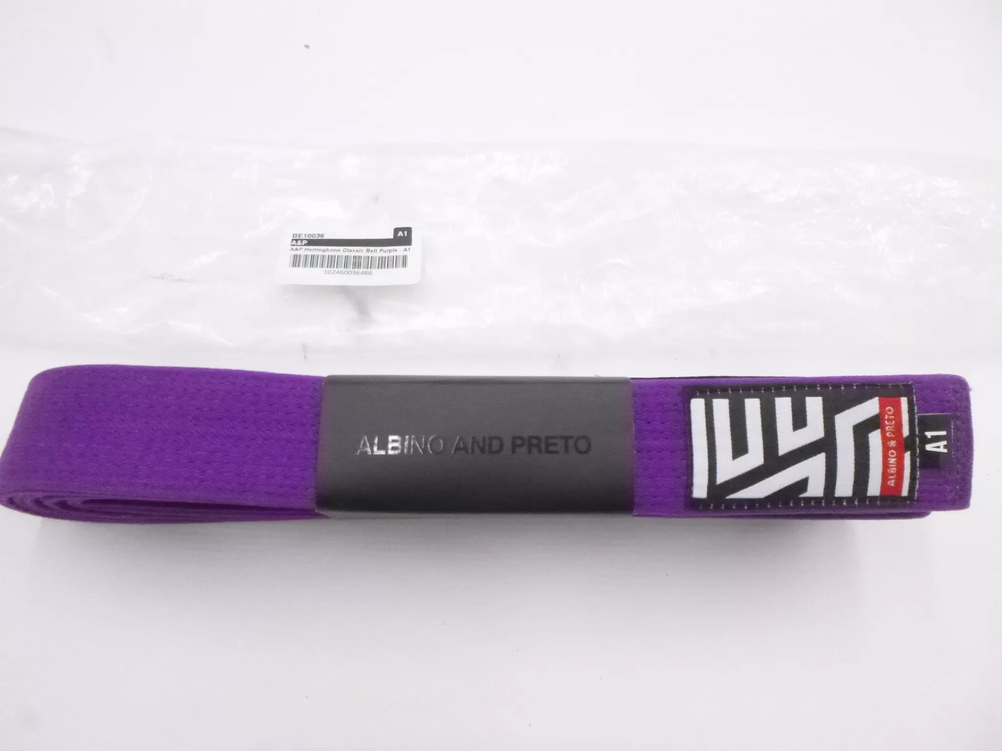 Albino and Preto A&P Classic Herringbone Belt Purple A1