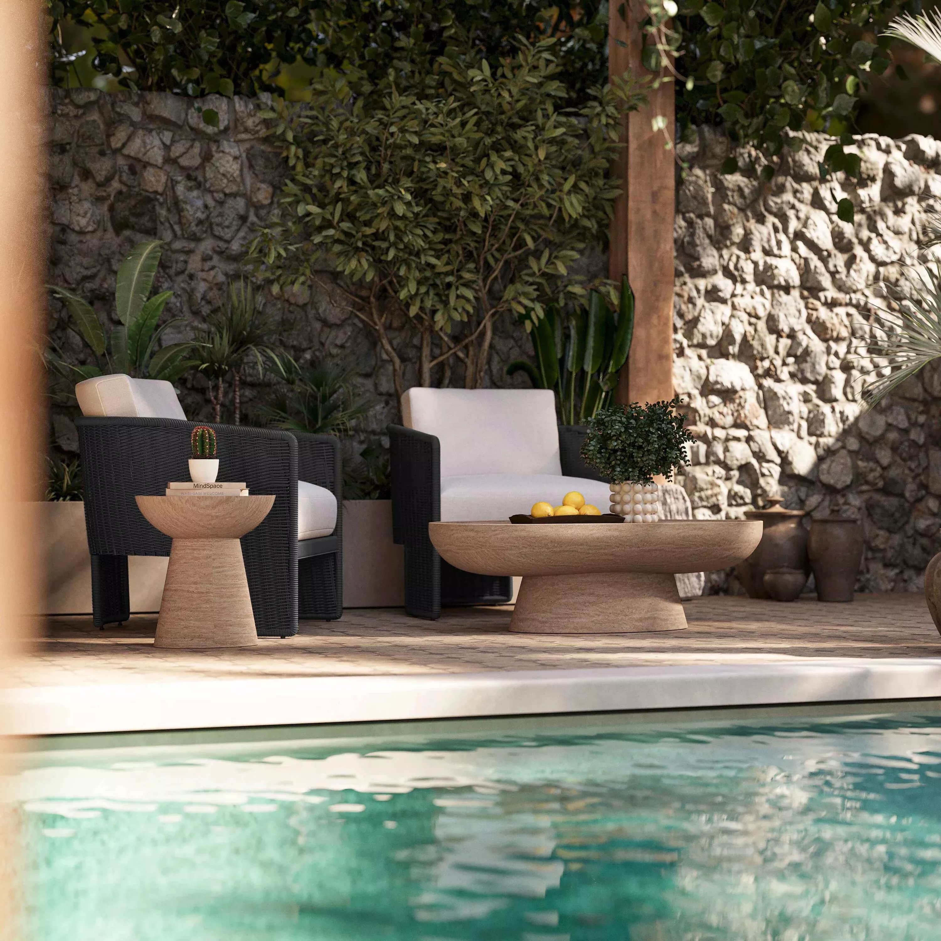 Alexa Black Rattan Outdoor Armchair