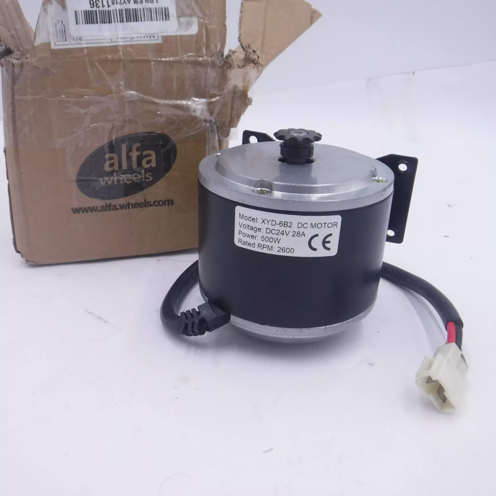 Alfa Wheels Earth Magnet Electric Motor with 11 Tooth #25 Chain Sprocket XYD-6B2