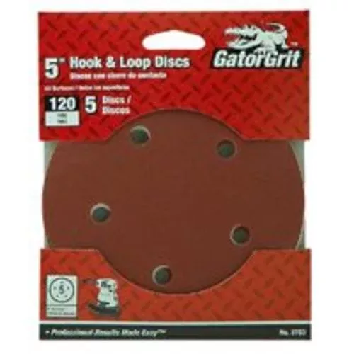 Ali Industries 3783 "Gatorgrit" Aluminum Oxide Hook & Loop Disc 5" Pk/5