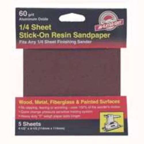 Ali Industries 4075 "Gatorgrit" 60-Grit Power Sanding Sheet 1/4", Pk/5