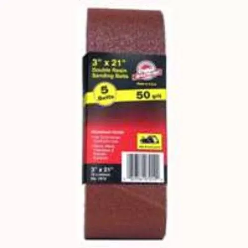 Ali Industries 7012 "Ali-Gator-Grit" Power Sanding Belts 50Grit 3"X21" 5Pk