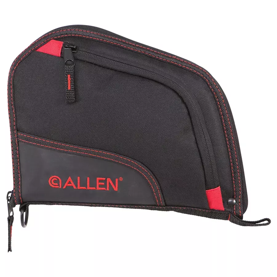 Allen Auto-Fit Handgun/Pistol Case - 9" - Black/Red
