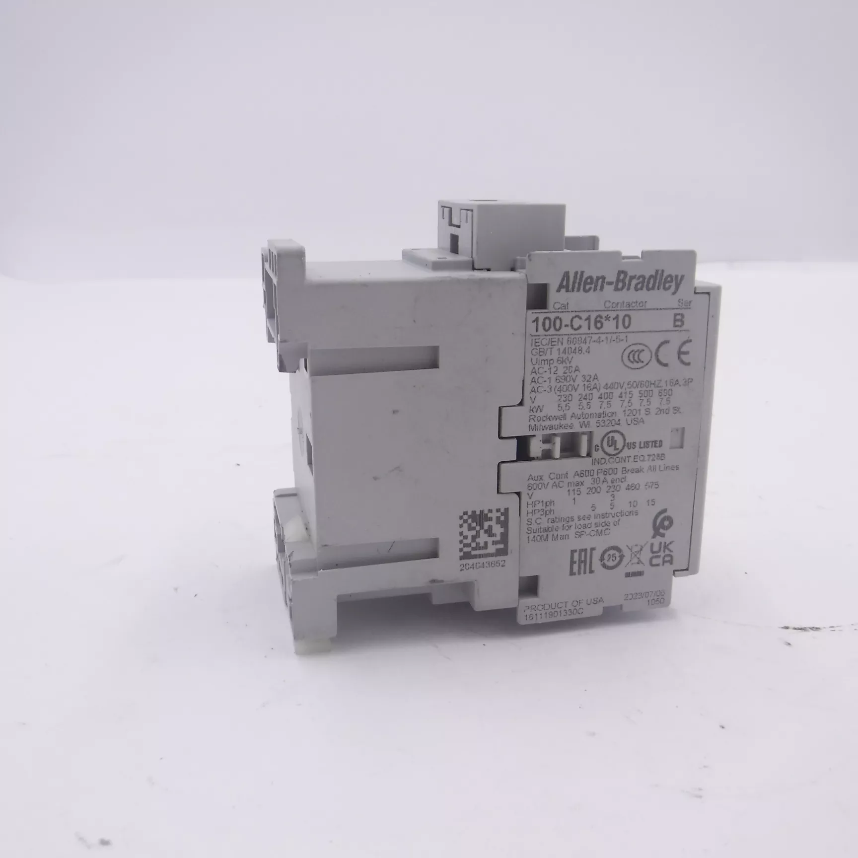 Allen-Bradley Contactor 100-C16*10 16A 5 H.P. @ 230V