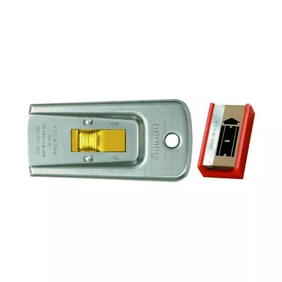 Allway Tool GS Retractable Safety Glass Scraper With 5 Blades, Steel