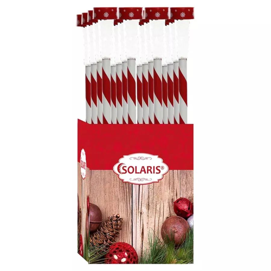 Alpine Solar Christmas Striped Pathway _x005F_x000D_ Garden Stake