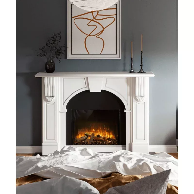 Ambe Square 30 Inch Electric Fireplace