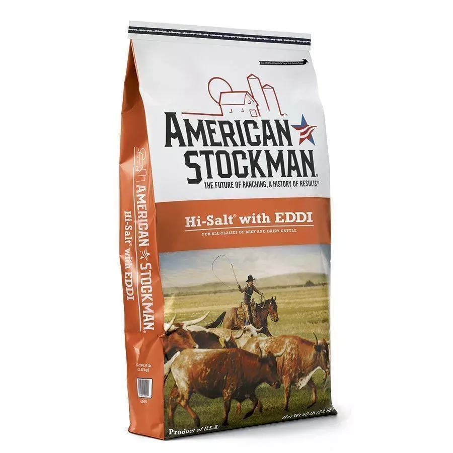 American Stockman Hi-Salt Bag with Eddi - 50 lb