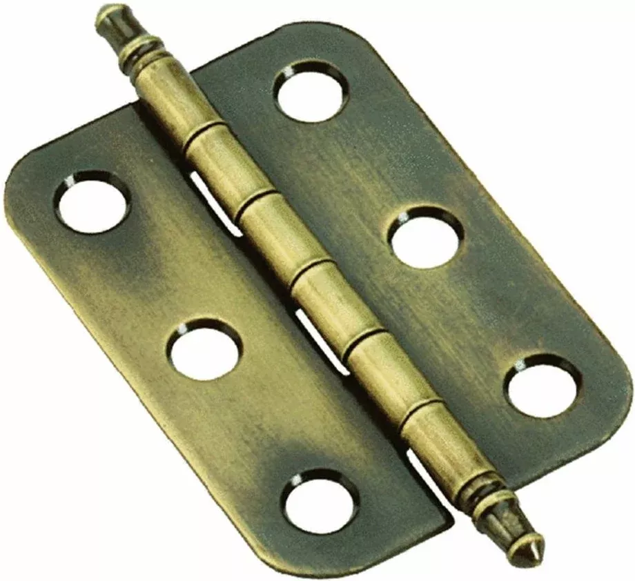 Amerock BP2355-AE Non Self-Closing Butt Hinge, Antique Brass, 2"