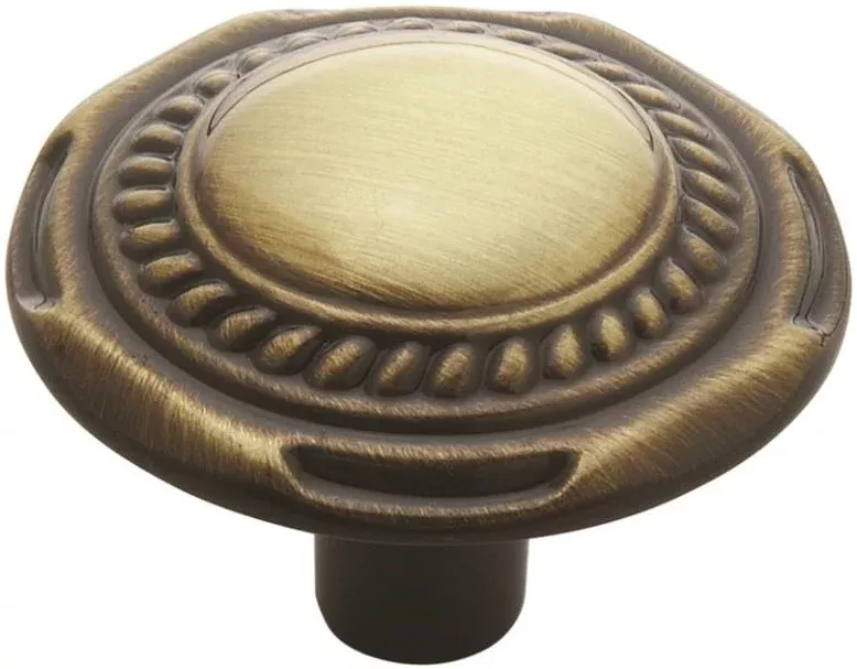 Amerock BP776AE Allison Round Carriage House Cabinet Knob, Antique English