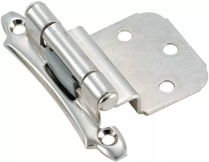 Amerock BP7928-26 Inset Self-Closing Face Mount Hinge, 3/8", Polished Chrome