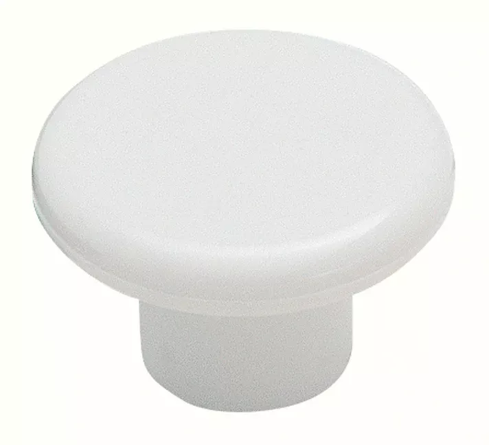 Amerock BP802PW Allison Value Hardware Round Cabinet Knob, White, Plastic