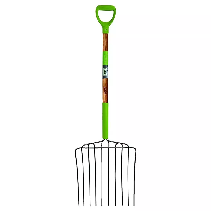 Ames 10-Tine Welded Steel Ensilage Fork with Wood Handle