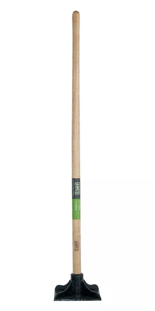 Ames 2233400 Steel Tamper, Wood Handle, 8" x 8"