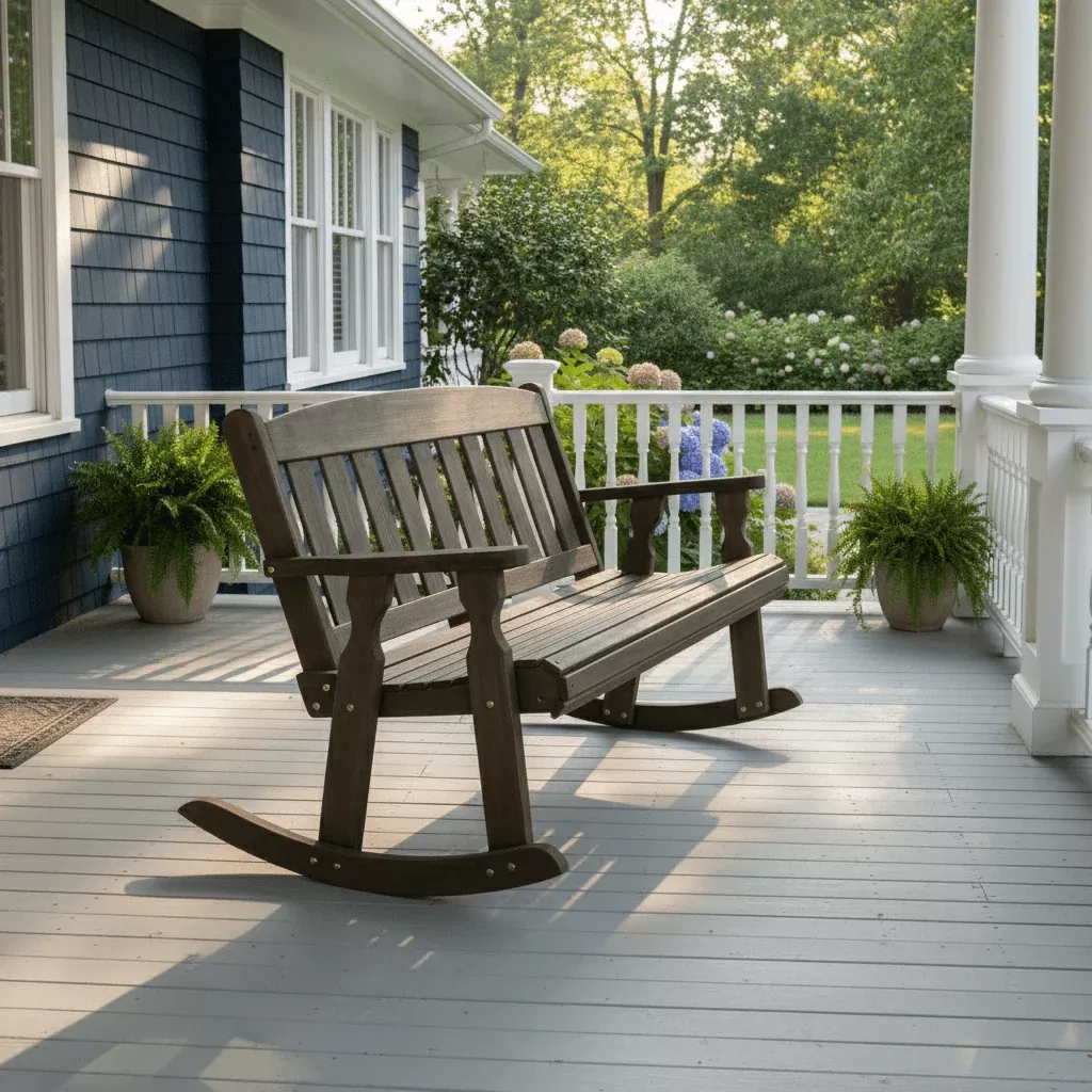 Amish Casual Heavy Duty Mission Outdoor Double Rocker