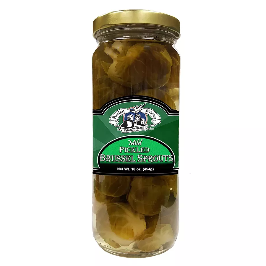 Amish Wedding Mild Pickled Brussels Sprouts - 16 oz
