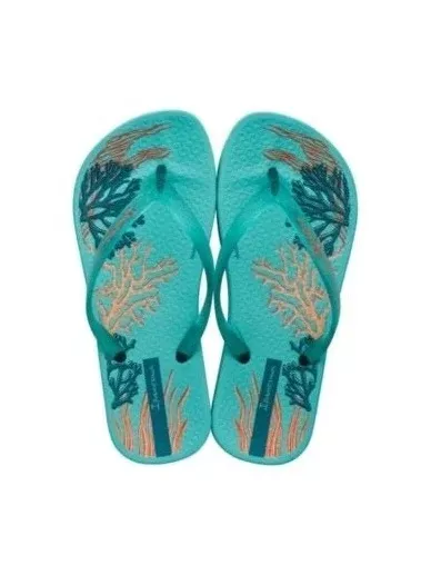 Ana Glossy Kids Flip Flops - Blue Orange