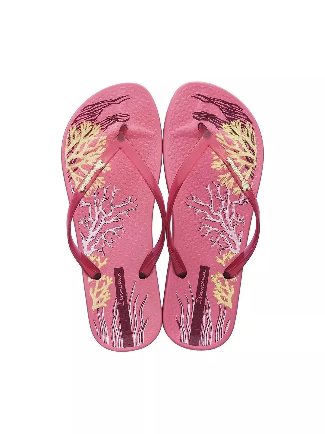 Ana Glossy Kids Flip Flops - Pink Beige