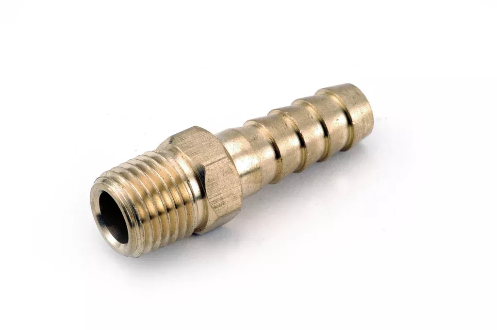 Anderson Metals 757001-0406 Hose Barb Connector 1/4"x3/8", Brass