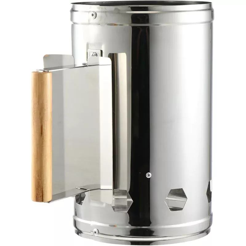 Angoily Fast Charcoal Chimney Starter Barrel for Outdoor BBQ Grill Tool Rust-Resistant Fire Starter for Camping Tailgate Backyard Cooking Compatible with Charcoal Barbecue and Grill