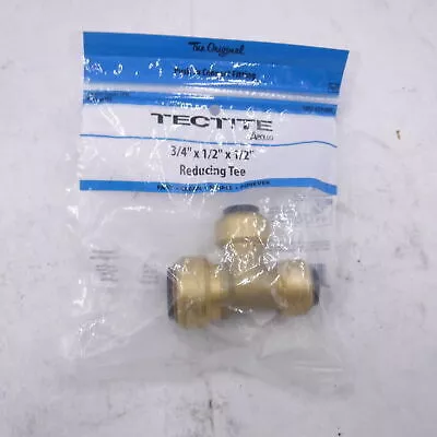 Apollo Tectite 3/4 ” x 1/2 ” x 1/2 ” Brass Push-to-Connect Reducer Tee Fitting