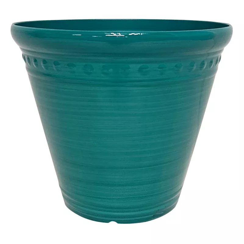 Aqua Blue Pearl Outdoor Planter, 7"