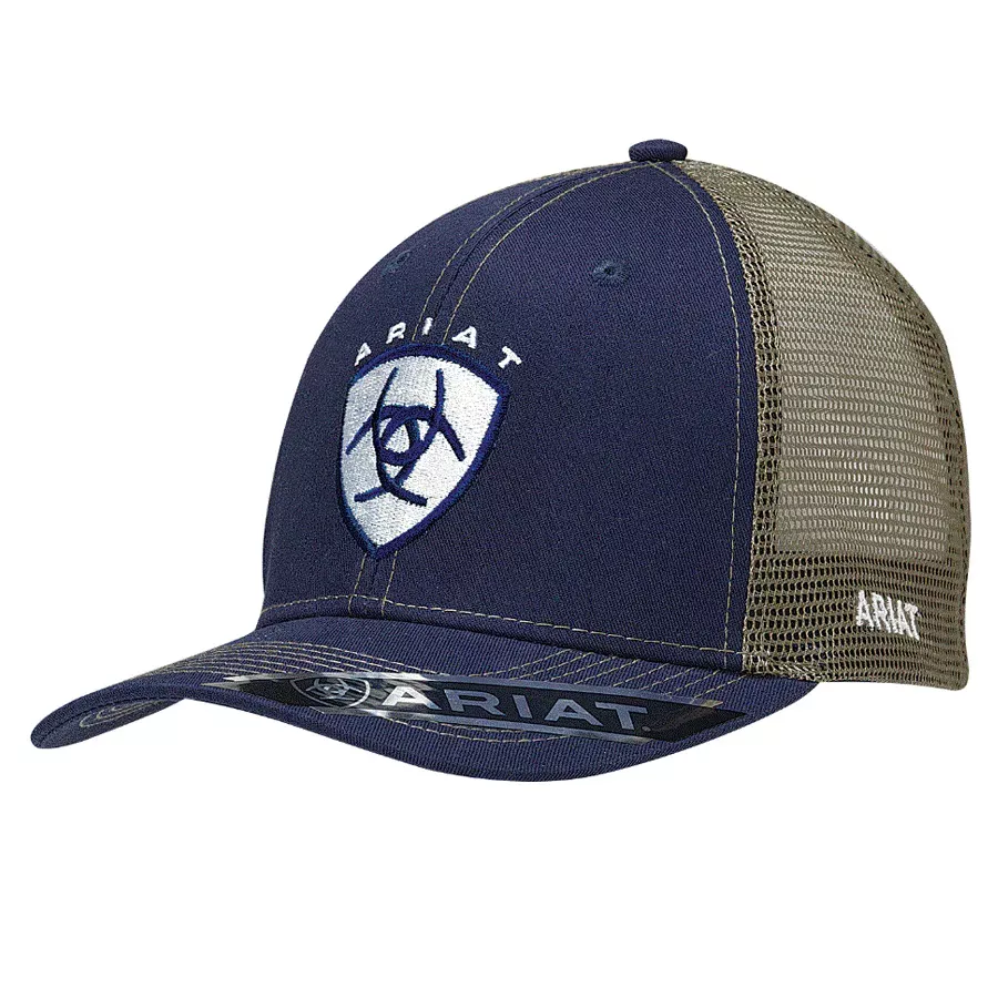 Ariat Men's Shield Logo Baseball Cap - Navy