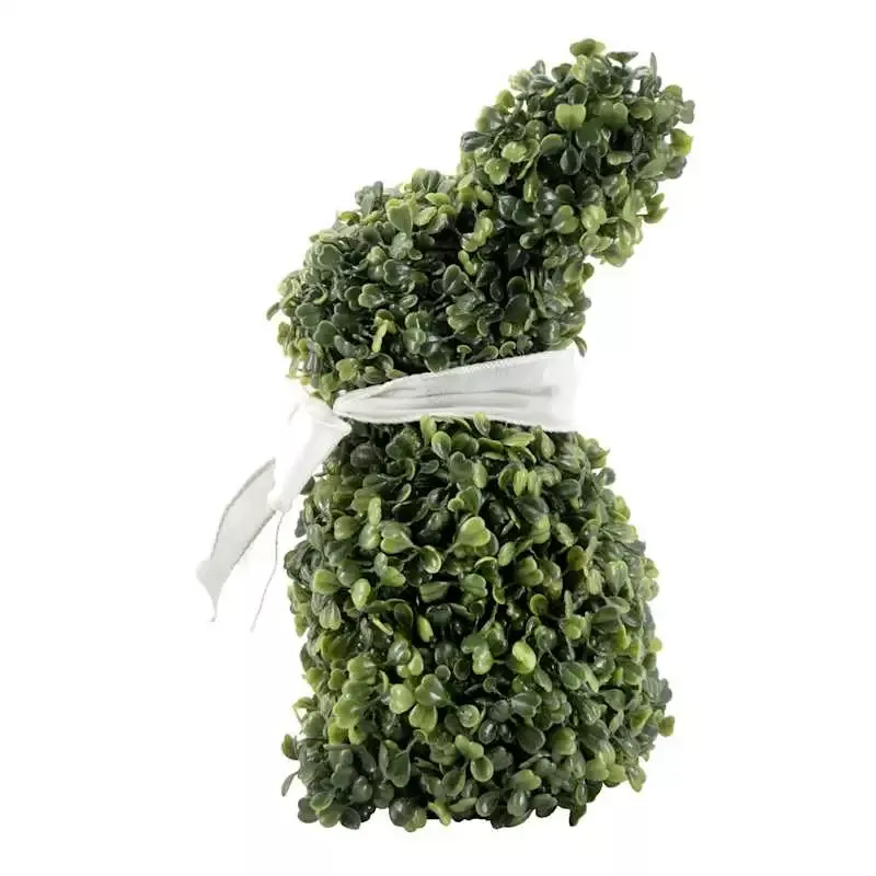 Artificial Boxwood Easter Bunny, 12"
