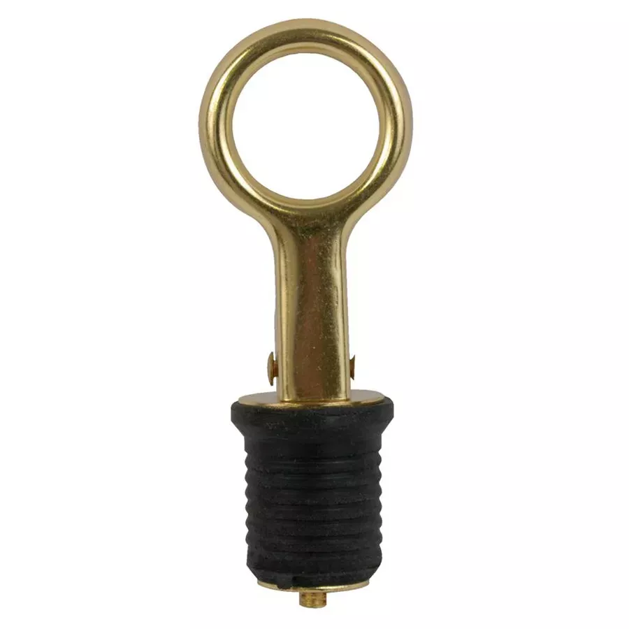 Attwood Snap-Handle Drain Plug - Brass