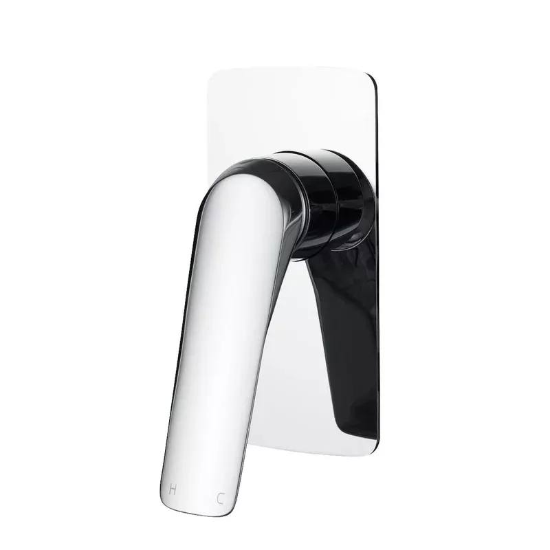AU Square Chrome Shower/Bath Wall Mixer