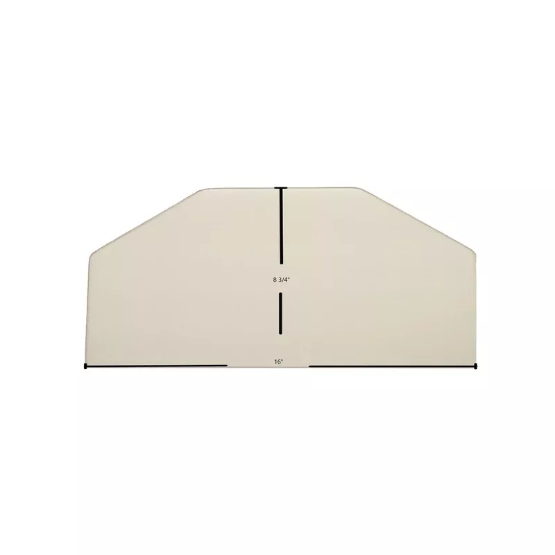 Aurora New Style Large Door Glass Replacement 16″ x 8 3/4″ Archtop Ceramic Panel (7GASDN)