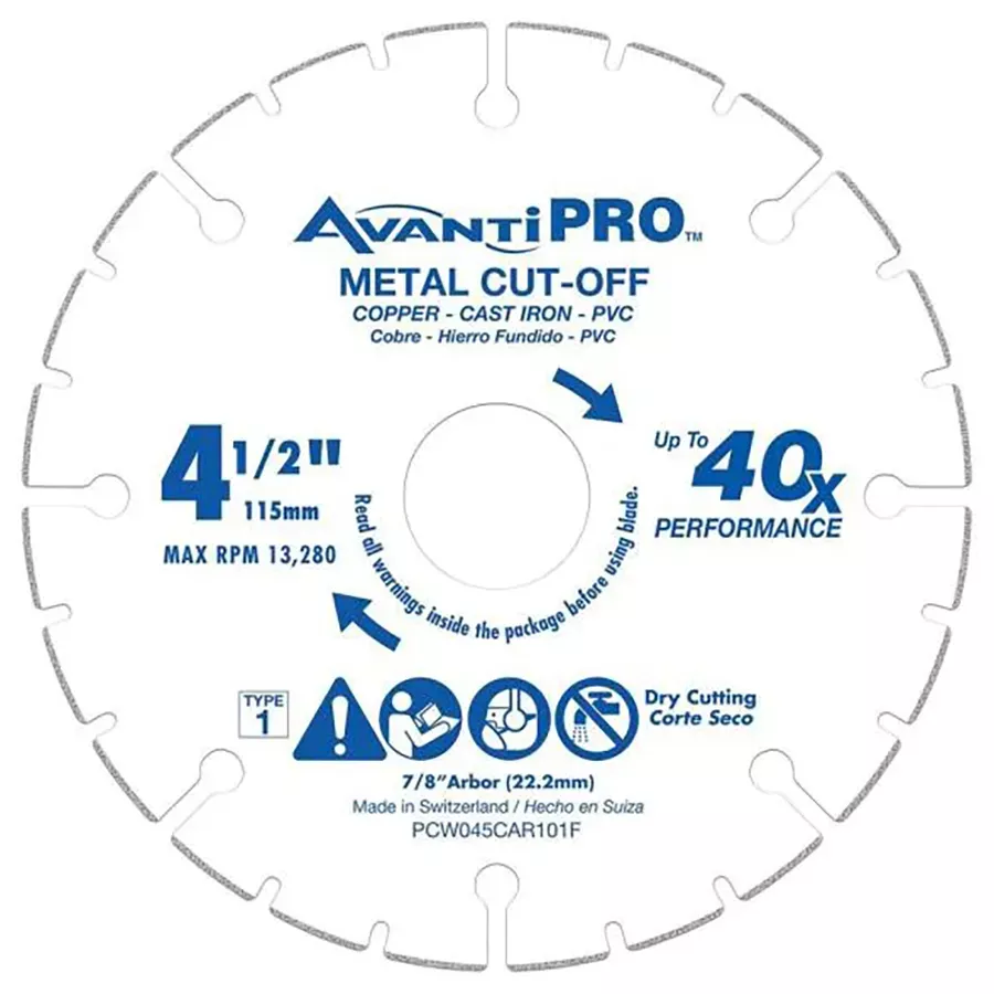 AvantiPRO Carbide Wheel Metal Cutting - 4 1/2"