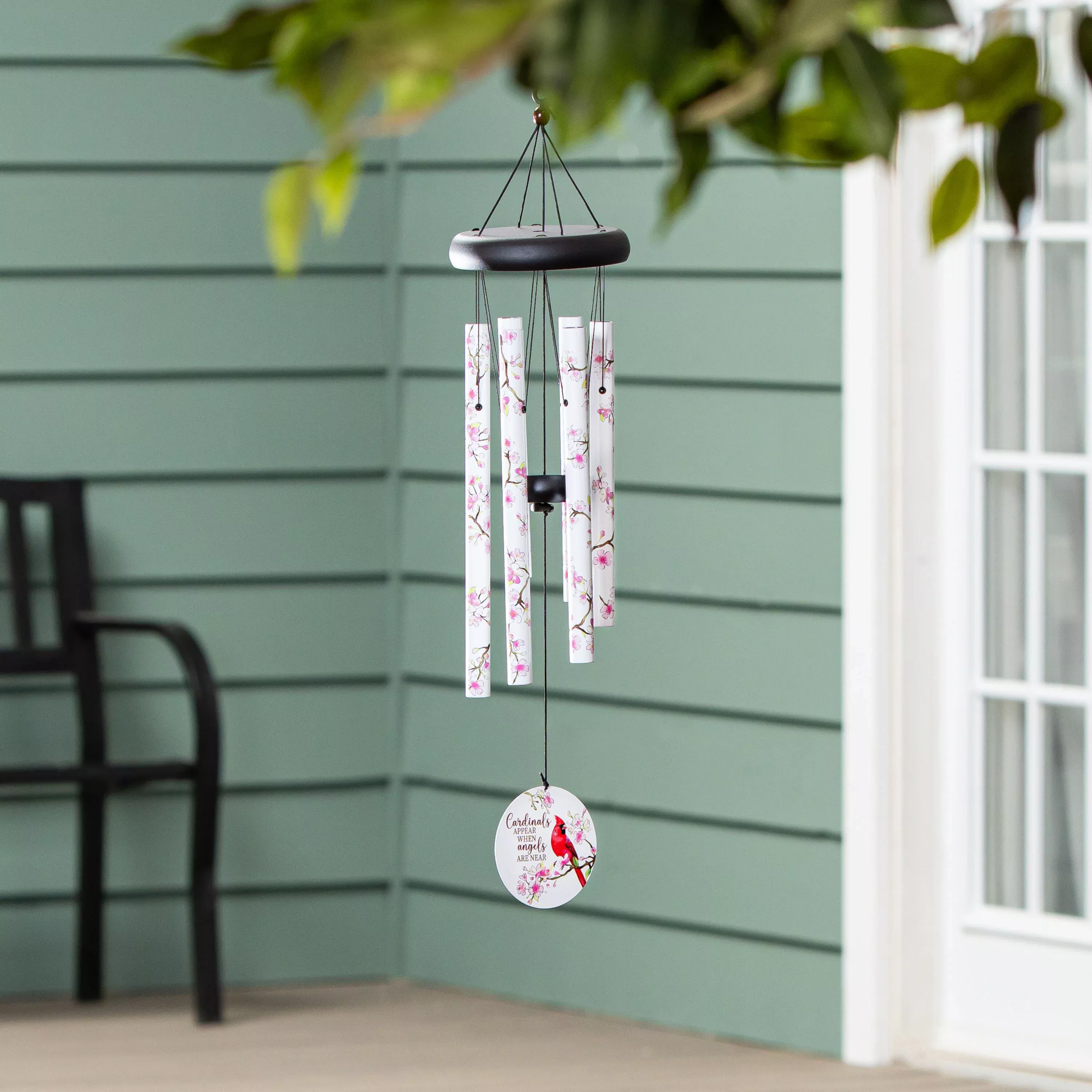 Avria Wind Chime, Hand-Tuned Wind Chime, Metal, Memorial, Cardinal Sentiment 27"
