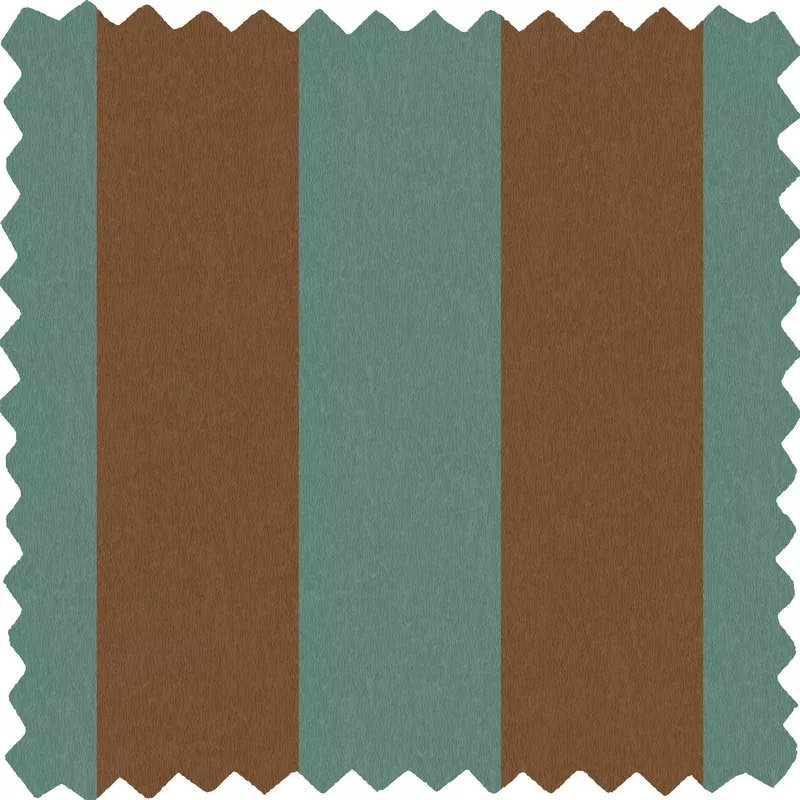Awning Stripe Jade Linen Fabric