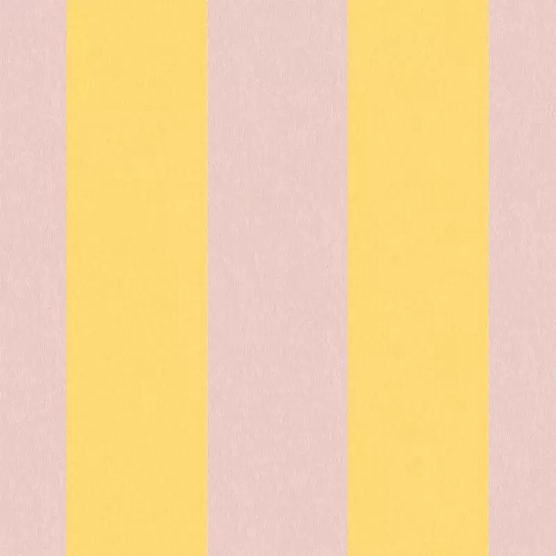 Awning Stripe Lemon Sherbet Wallpaper