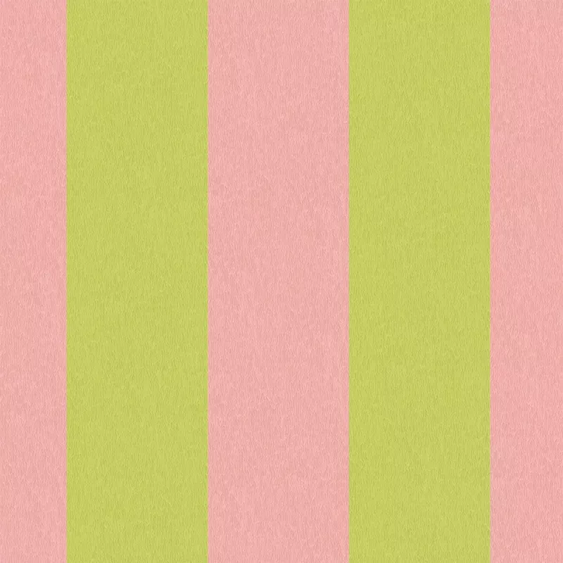 Awning Stripe Lime Rose Wallpaper