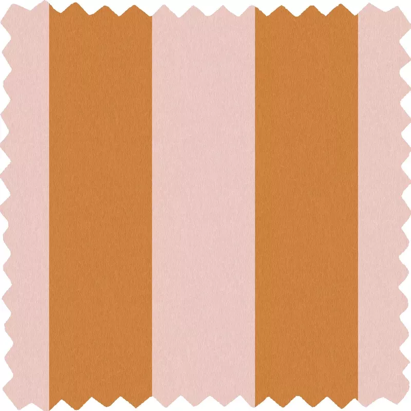 Awning Stripe Pink Cloud/Gorse Linen Fabric